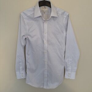 Hawes & Curtis Shirt Mens 14.5/33 Blue Striped Extra Slim-Fit Dress Shirt